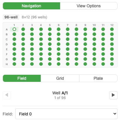 HCS plate navigation controls